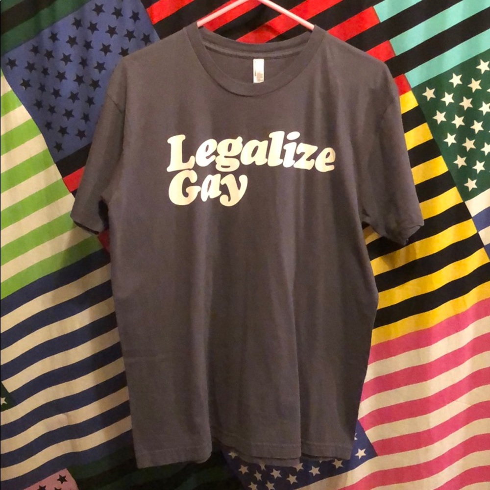 Grey & White American Apparel Legalize Gay T-Shirt